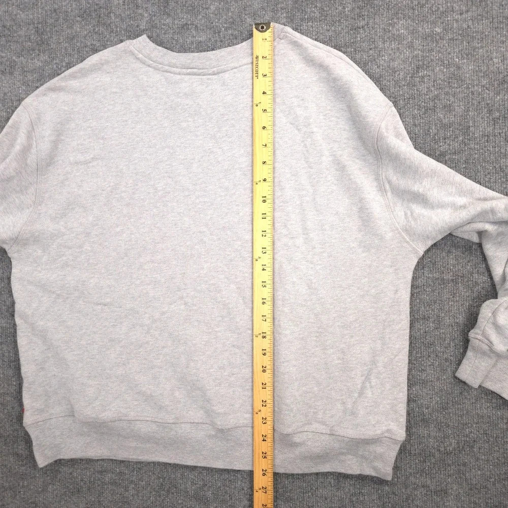 Levis Sweatshirt Mens L‎ Gray Heather Graphic Standard Crewneck Relaxed Fit NEW